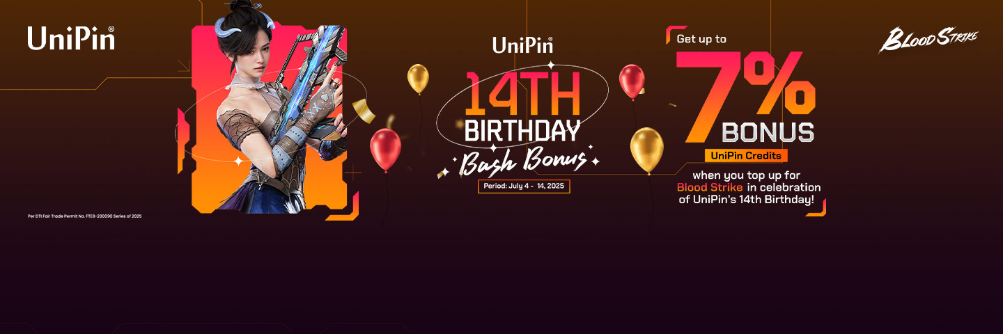 UniPin 14th Birthday Bash Bonus: Blood Strike (PH)